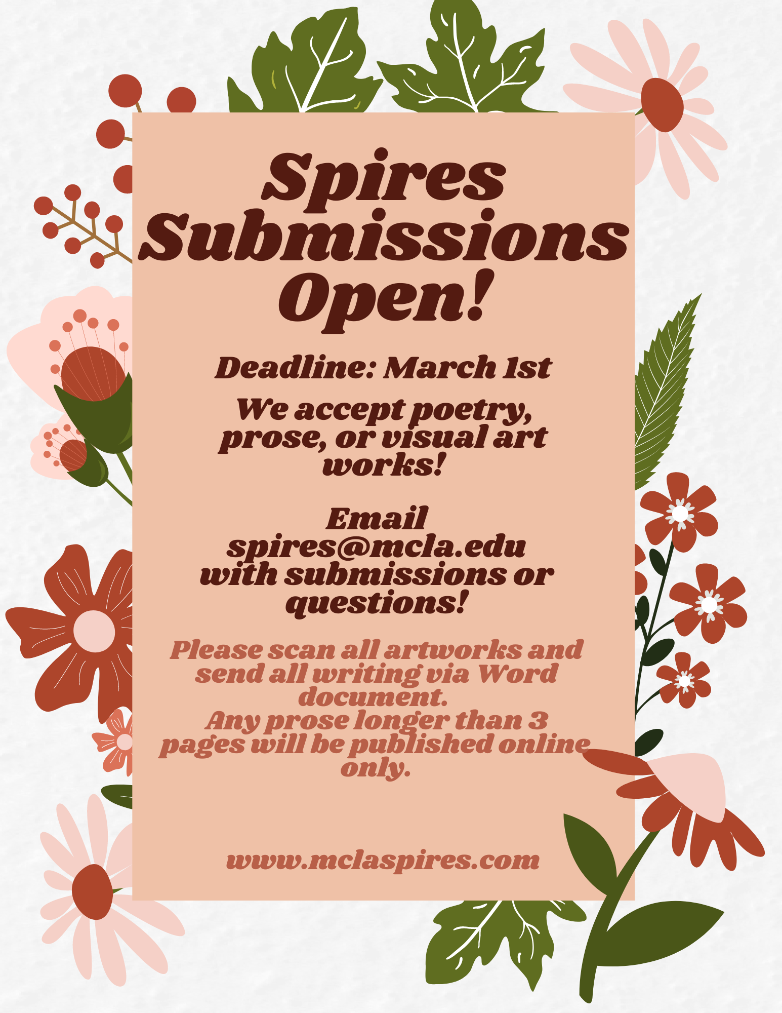 Spires Submissions Open!