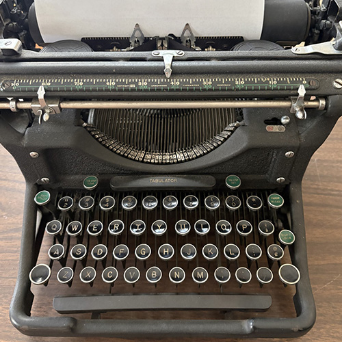 A vintage typewriter