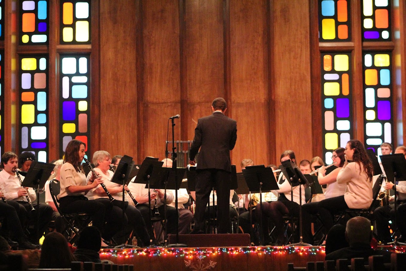 Winter concert being conducted