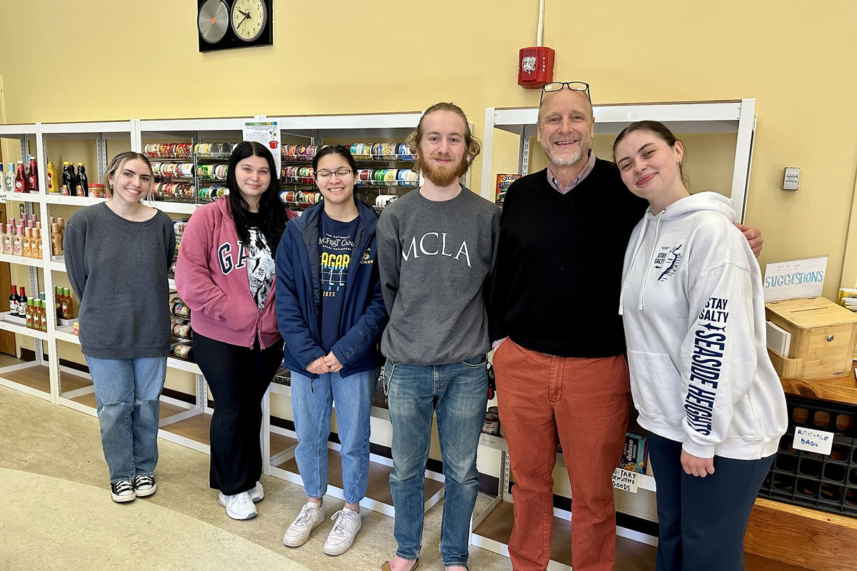 A group of students in the Community